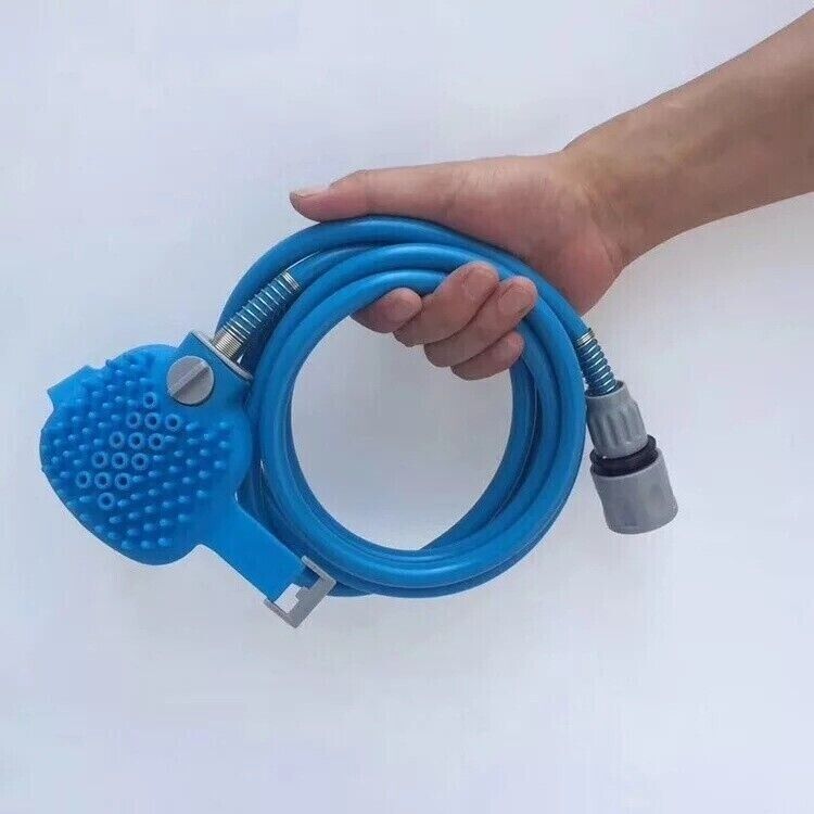 Adjustable Pet Bathing Tool Silicone Bath Brush Spraying Water Massage Hair