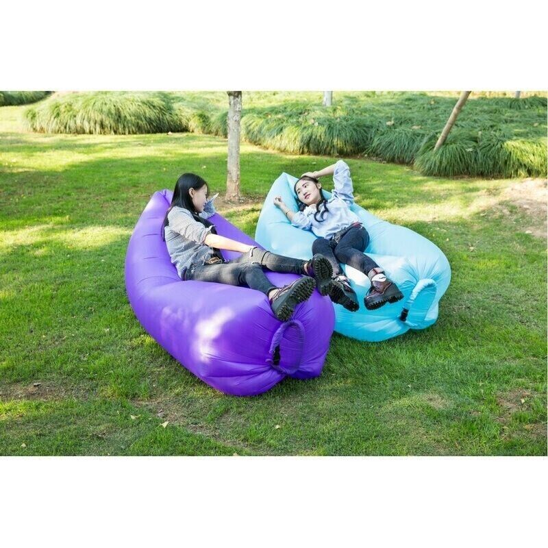 New Outdoor Beach Couch Inflatable Air Bag Sofa Portable Camping Sleeping Bed