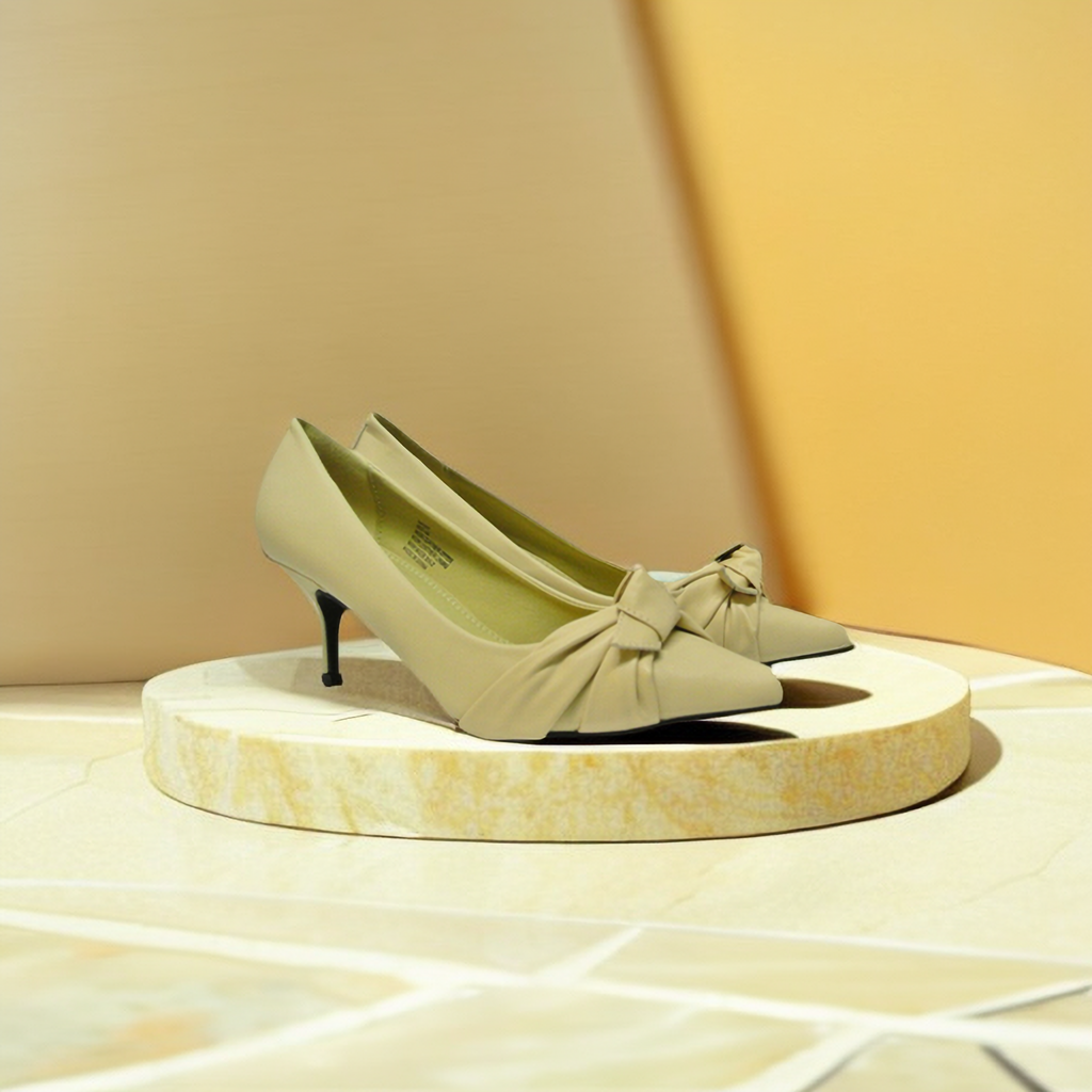 New women ladies low mid heel pumps pointed toe court work office shoes