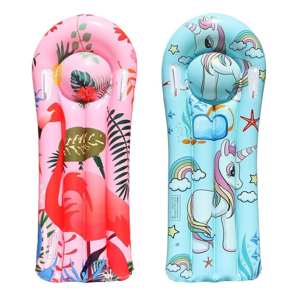 Children's Inflatable Surfboard Float Row Water Skis Float Row Flamingo Bed