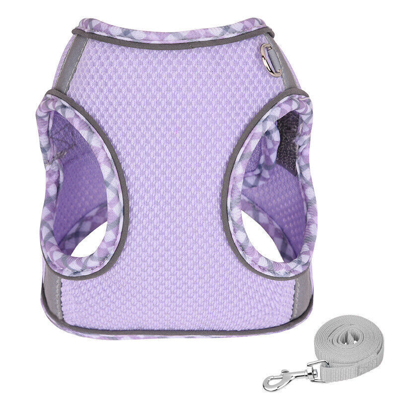 Pet Harness Vest Adjustable Puppy Breathable Mesh Leash Dog Reflective Vest