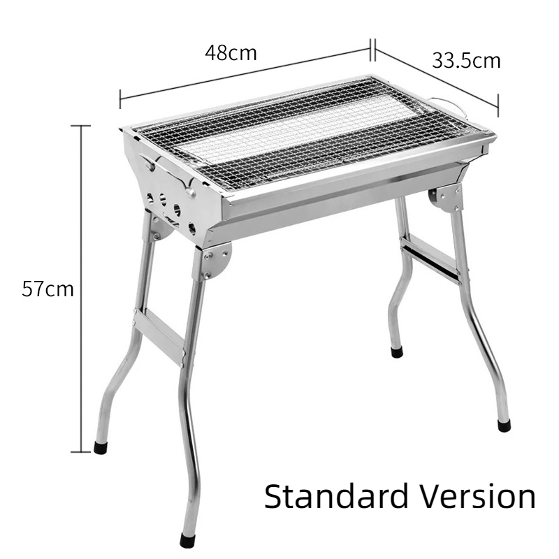 New Large High Charcoal BBQ Grill Portable Outdoor Barbecue Foldable Camping