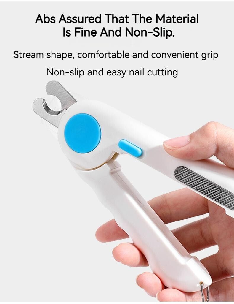Cat Dog Nail Sharpener Nail Clippers Pet Grooming Cleaning Supplies LED Lights
