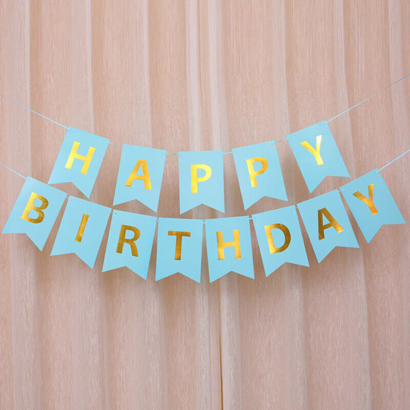 HAPPY BIRTHDAY Small Swallowtail Pull Flag Multicolor Party Decoration Supplies