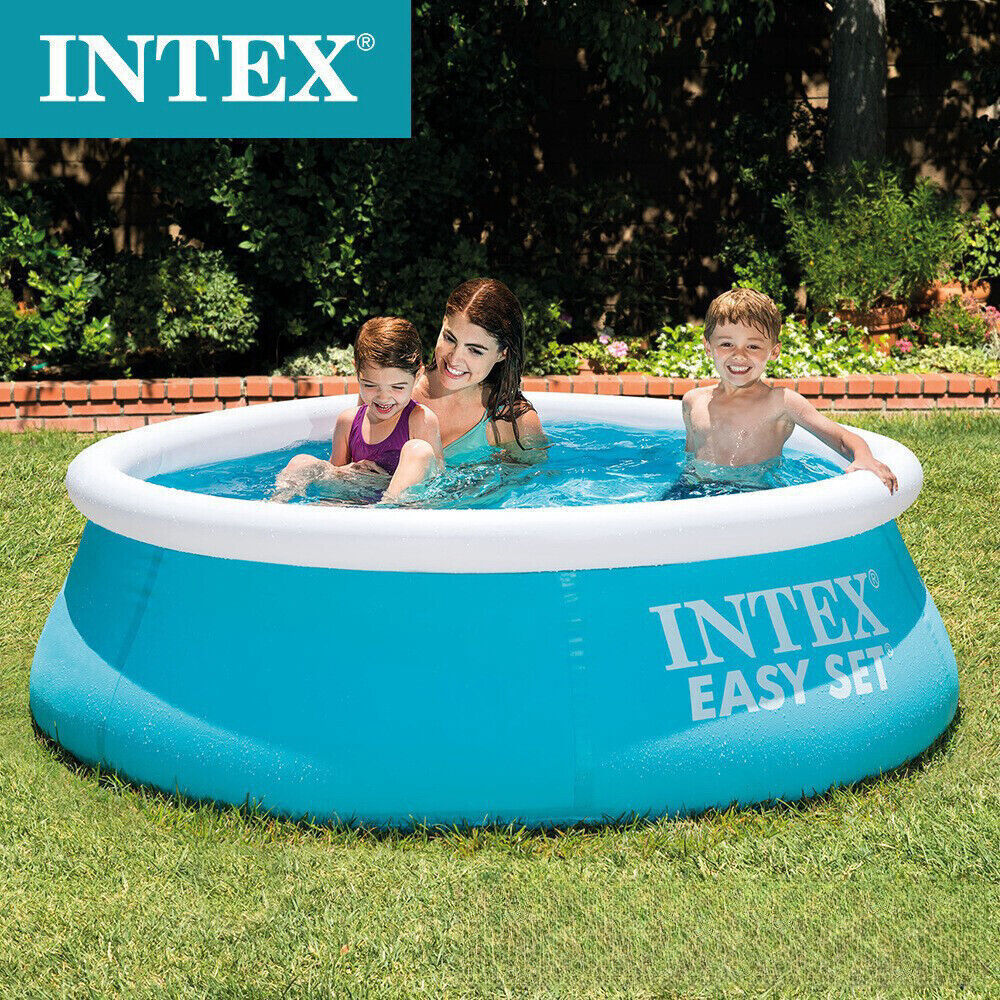 Family Outdoor Large Inflatable Swimming Pool Round Bracket Water Playing Blue