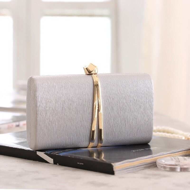 Elegant Ladies Woman Hard Square Shell Wedding Clutch Evening Bag Party Bag