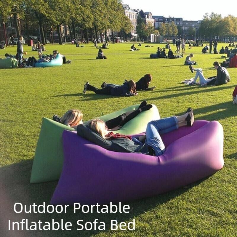 New Outdoor Beach Couch Inflatable Air Bag Sofa Portable Camping Sleeping Bed