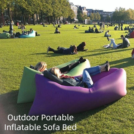 New Outdoor Beach Couch Inflatable Air Bag Sofa Portable Camping Sleeping Bed