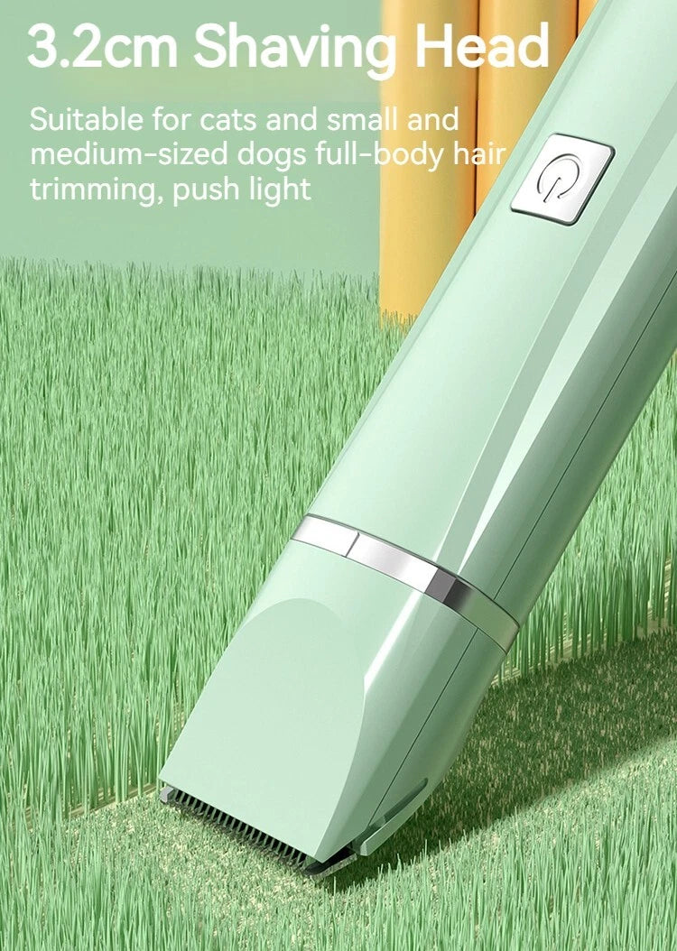 4 in 1 Pet Grooming Clipper Kit Dog Cat Hair Trimmer Nail Grinder Low-noise USB