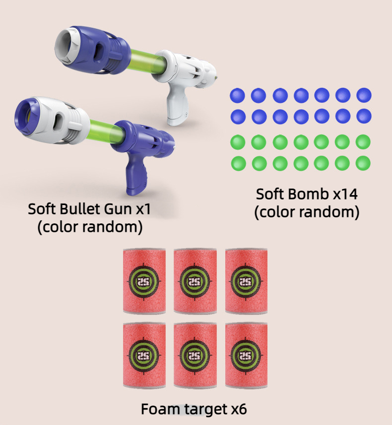 Soft EVA Bullet Shooting Automatic Scoring Manual Continuous Fire Toy Gun