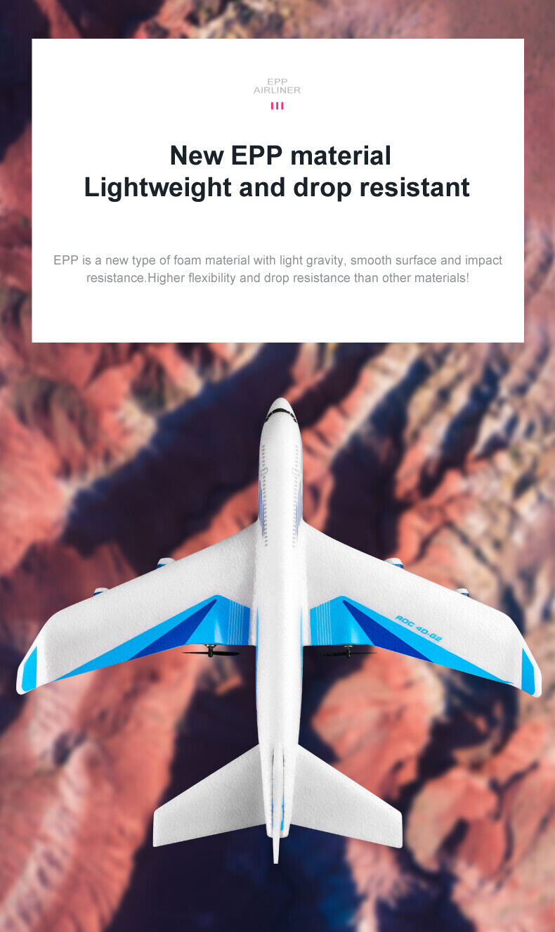 G2 Waterproof 2CH 2.4GHz Aircraft Model Toy RC Plane Remote Control Airplane