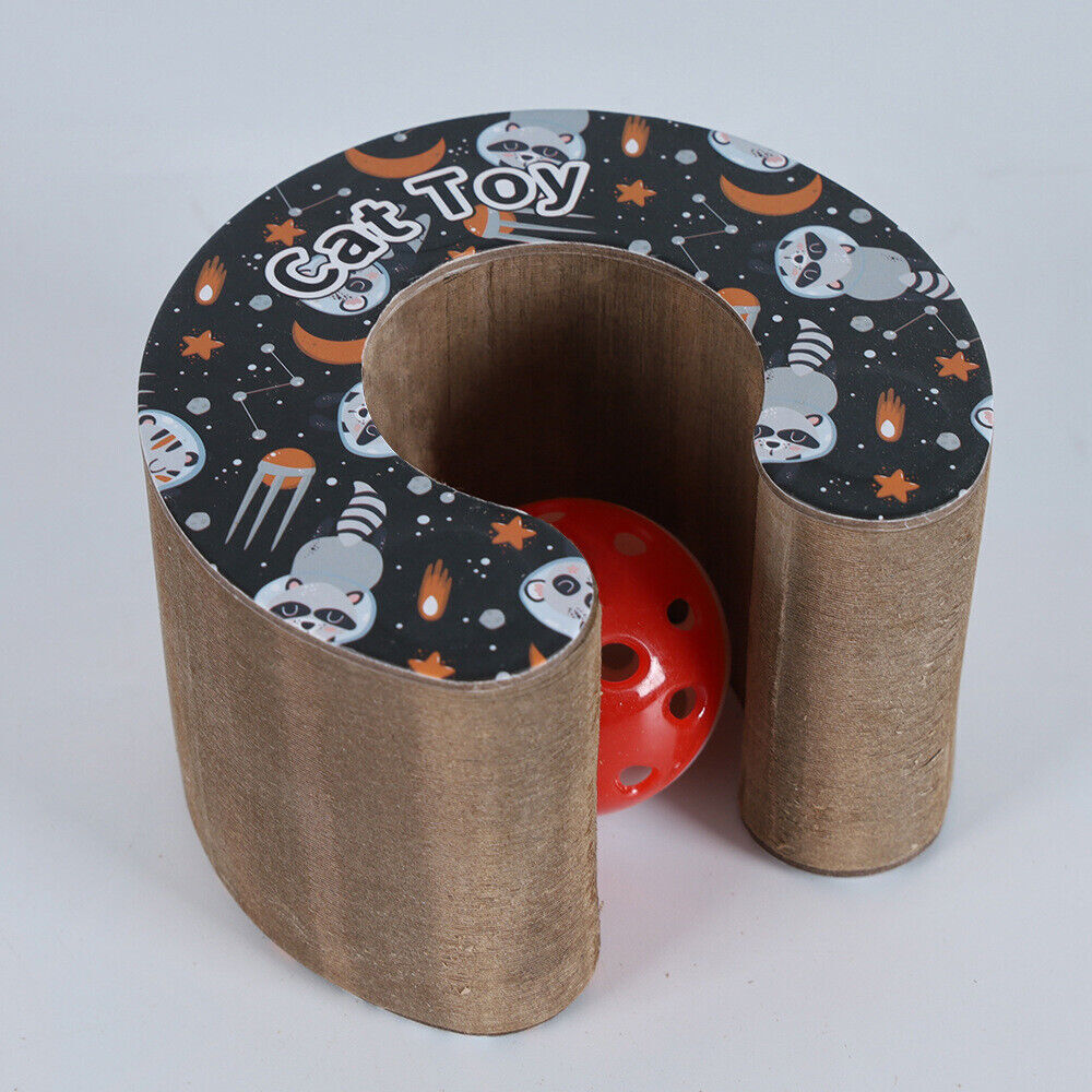Honeycomb Paper Accordion Turntable Scratch Board Cat Toy Pet Vocal Bell Ball