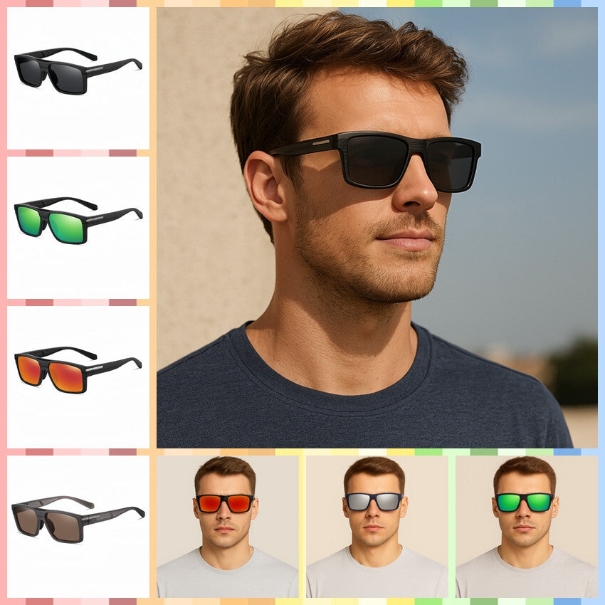 Men Polarized Sports Driving Sunglasse Anti-Glare UV Comfort Fit Cycling Running # TR7523
