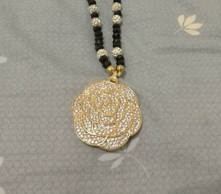 New Women Rhinestone Chain Crystal Necklace Pendant Lady's Fashion Jewelry