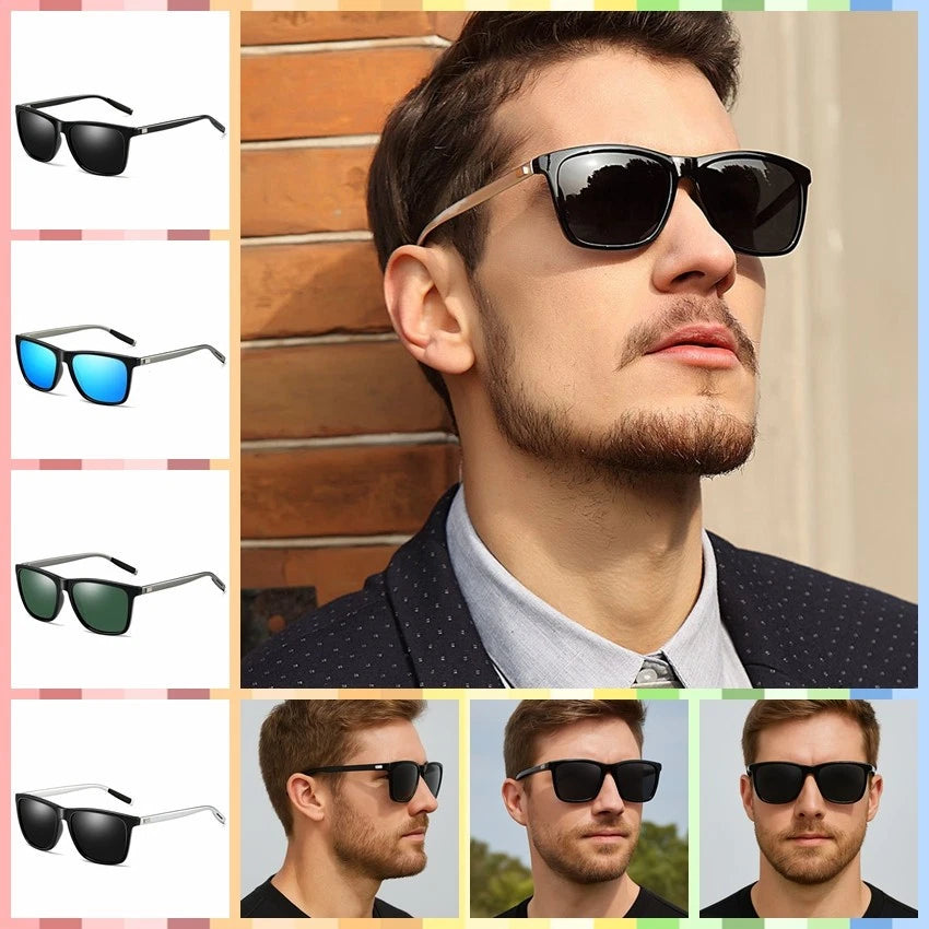 Men Stylish Polarized Sunglasses UV400 Anti-Glare Driving Finshing Sport Travel # 0733