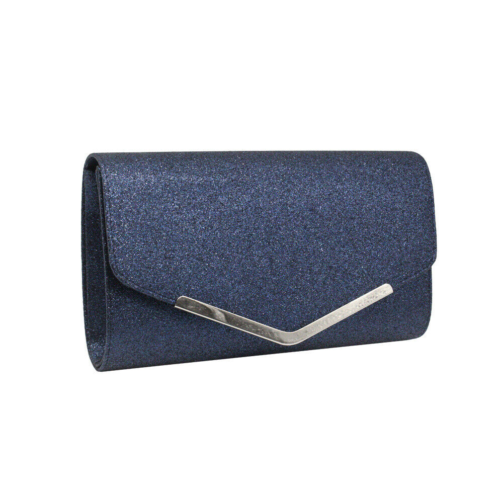 Shining Flip Magnetic Ladies Evening Clutch Bag Wedding Bridal Chain Handbag