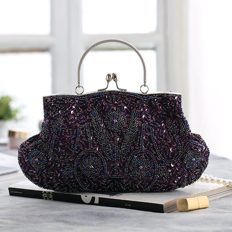 Women Fashion Glitter Party Bridal  Bag Wedding Handbag Prom Evening Clutch