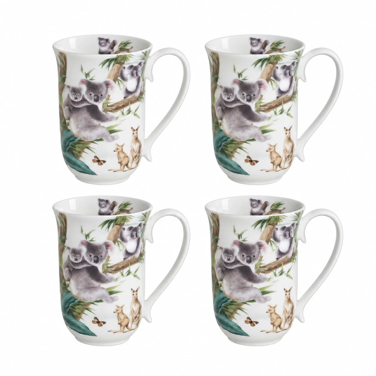 1-6x 405cc Australian Wildlife Koala Mug Fine Porcelain Coffee Tea Cup Gift Box