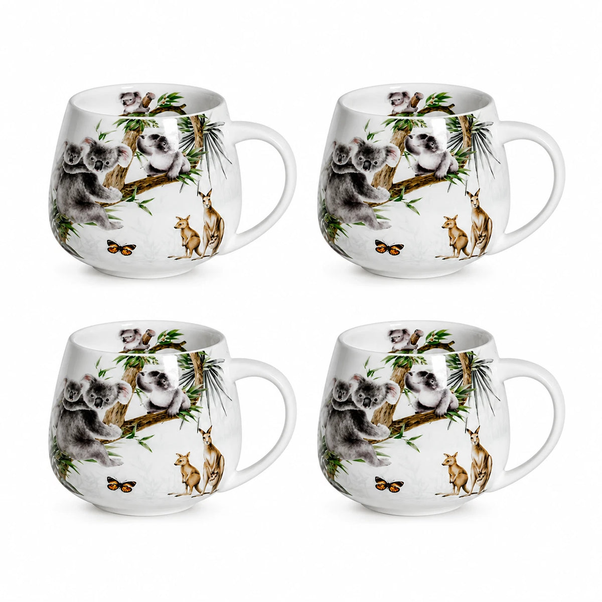 1-6x Australian Wildlife Koala Mug 400cc Fine Porcelain Coffee Tea Cup Gift Box