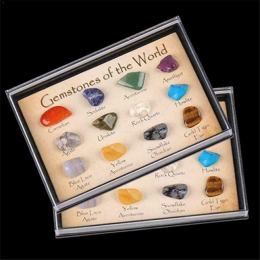 Polished Healing Crystal Natural Gemstone Collection Stone Gift idea Kit Set