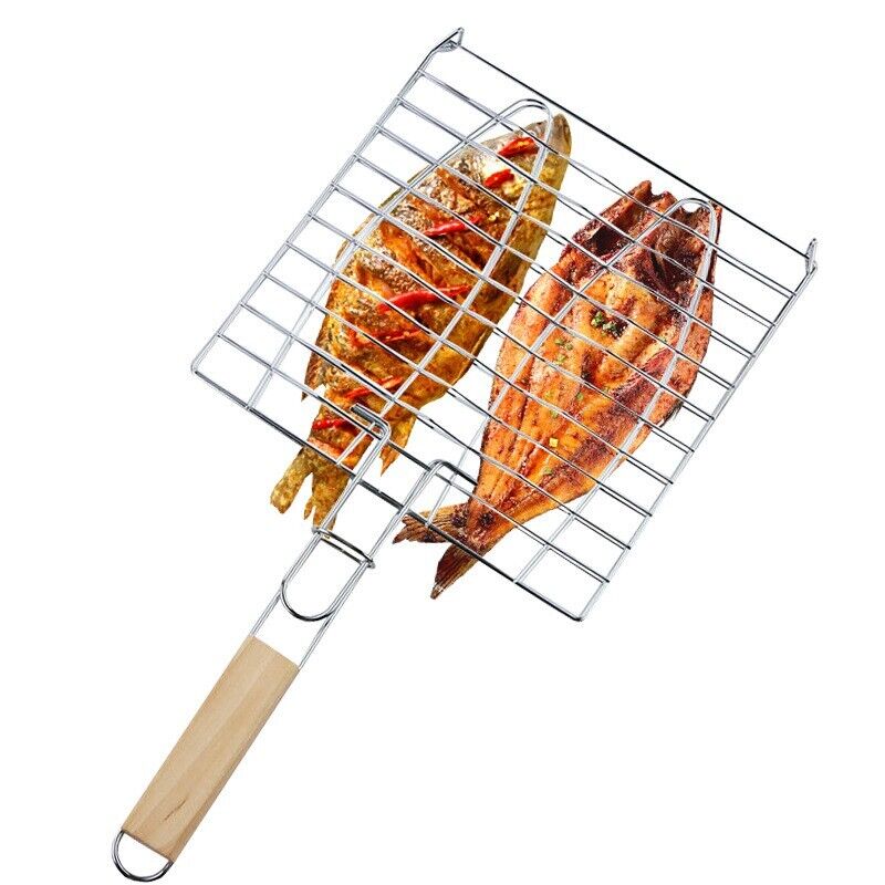 Outdoor BBQ Clips Durable Tools Thick Camping Cooking Net Grilled Fish Tong