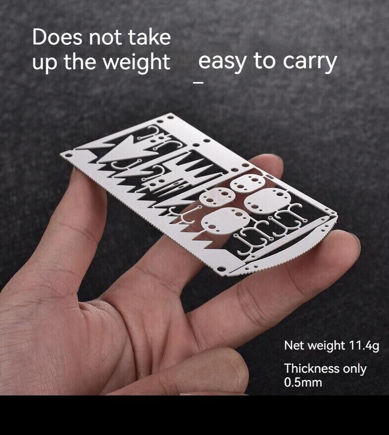 Outdoor 22 In 1 Multifunctional Survival Tools Fishing Gear Fishing Hook Card