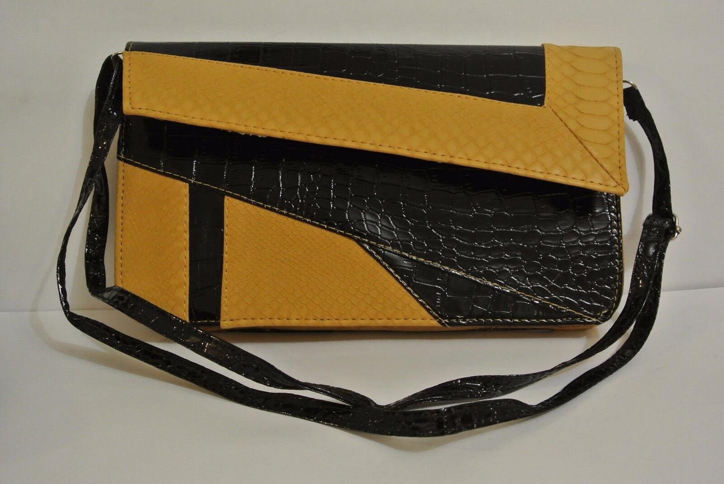 Women Ladies PU Handbag Party Evening Envelop Clutch Messenger Flap over Bag