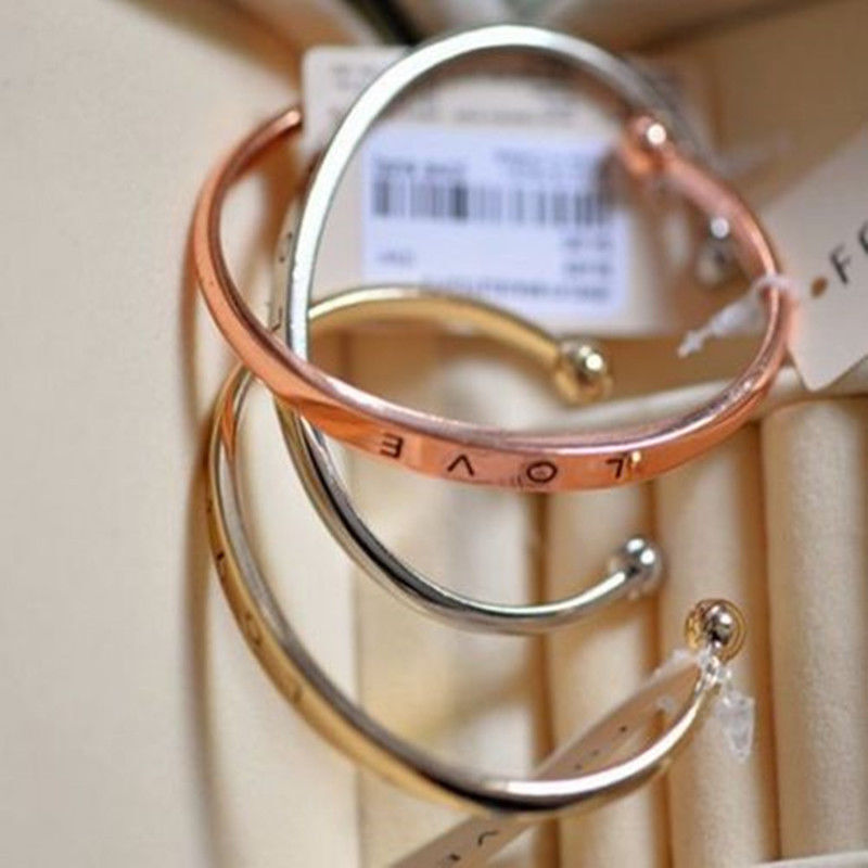 NEW Fashion Women’s Stainless Steel Screw Hand Love Wedding Cuff Bangle Bracelet