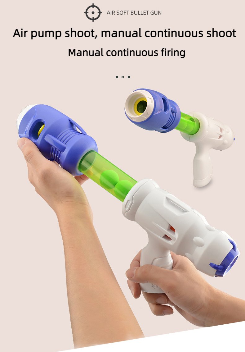 Soft EVA Bullet Shooting Automatic Scoring Manual Continuous Fire Toy Gun