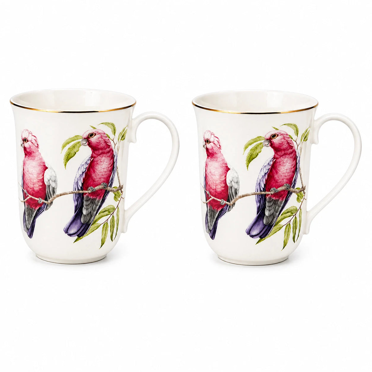 1-6x Australian Galah Bird Coffee Mug Fine Porcelain Tea Cup 405ml Mother's Day Gifts
