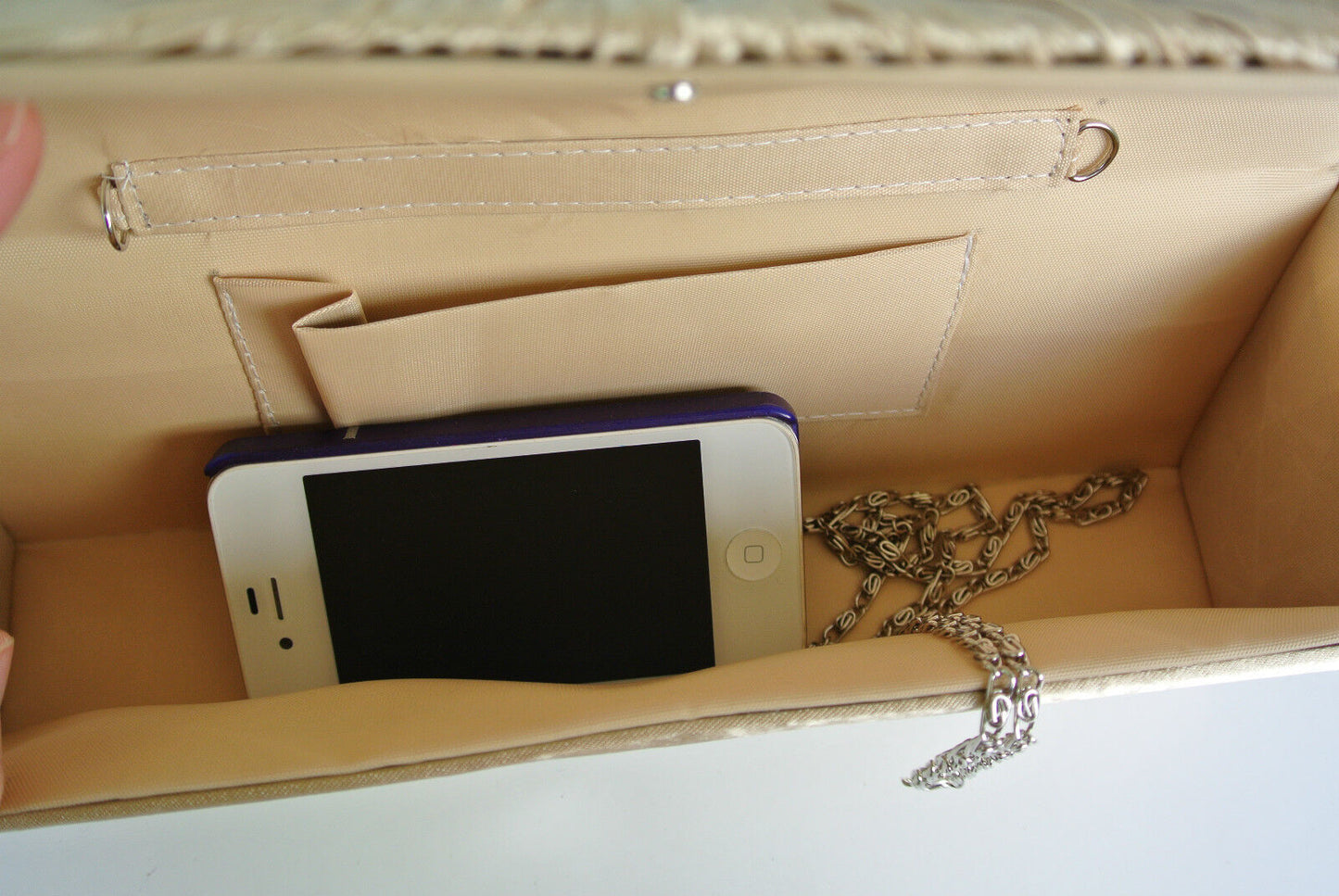 BRAND NEW Shining Satin Ladies Evening Clutch Bag Wedding Bridal Chain Handbag