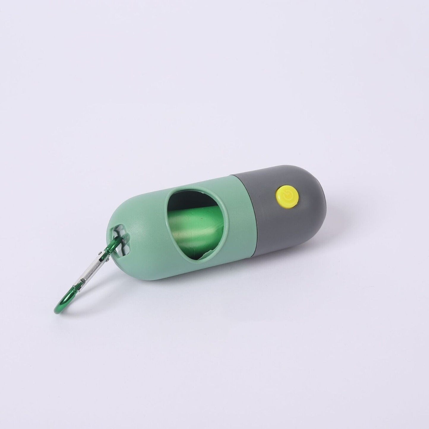 Pet Poop Bag Dispenser With LED Flashlight Waste Disposable Clean Poo Holder