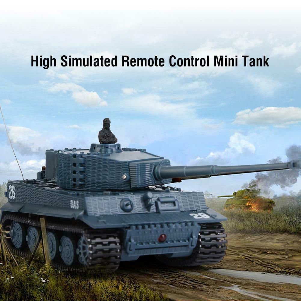 Kid Boy Toy Gift Remote Control Scale Tiger High Simulation Speed Mini RC Tank
