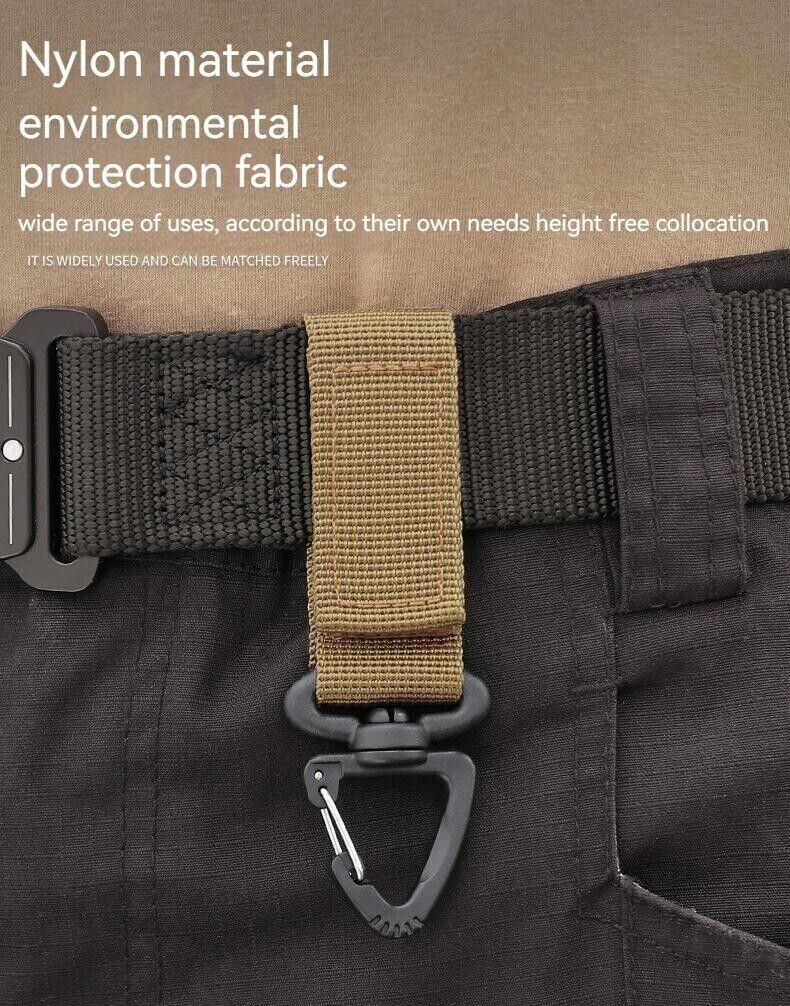 Multifunction Backpack Carabiner 360° Rotat Triangle Buckle D-ring Keychain