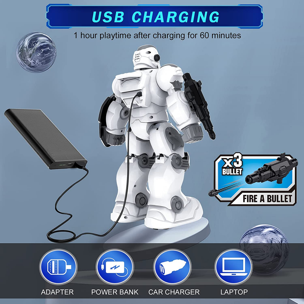 Kids Toy Gift Subotech 2.4GHz Remote Control Guardian Intelligent Gesture Robot