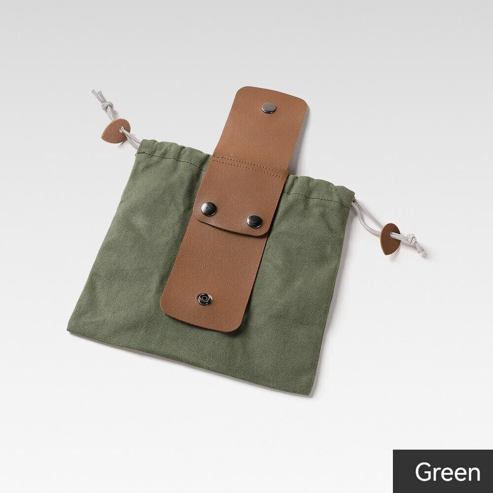 Outdoor Canvas Foraging Bag Fruit Pick Waist Tool Belt Pouch Drawstring Fold Bag