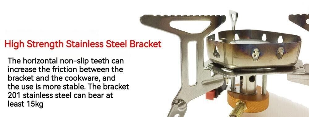 New Outdoor Portable Camping Stainless Steel Picnic Windproof Gas Stove Head