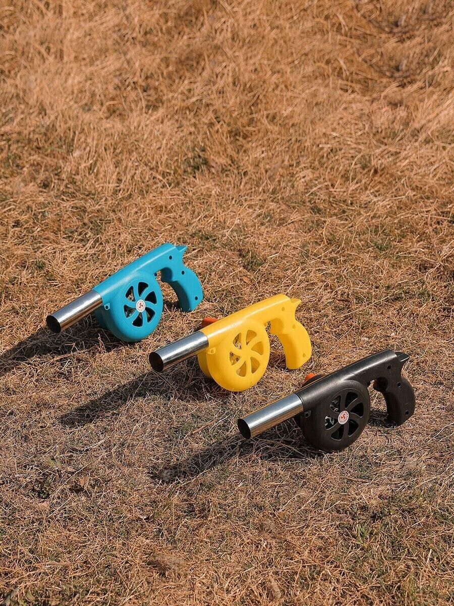 Outdoor Portable Manual Blower Large Wind Metal Outlet Camping BBQ Fire Tool