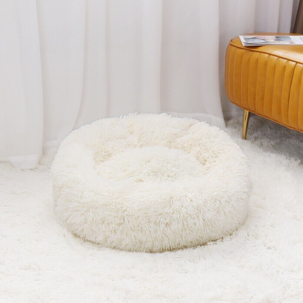 Winter Warm Plush Cat Dog Nest Deep Sleep Round Bed Soft Sofa Couch Cushion