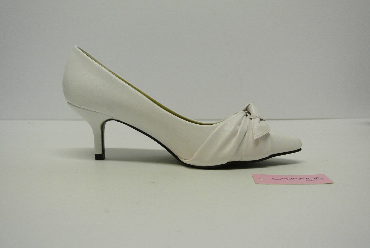 New women ladies low mid heel pumps pointed toe court work office shoes