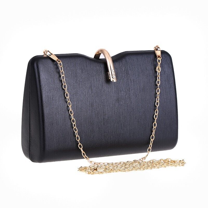 New Woman Elegant Hard Square Shell 3 Colors Wedding Clutch Evening Party Bag