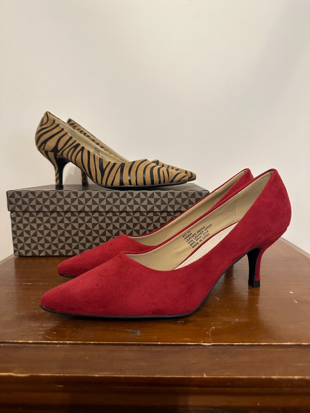 Fashion Classic Mid Heel Pumps Toe Court Work Office Women Ladys Shoes Patent