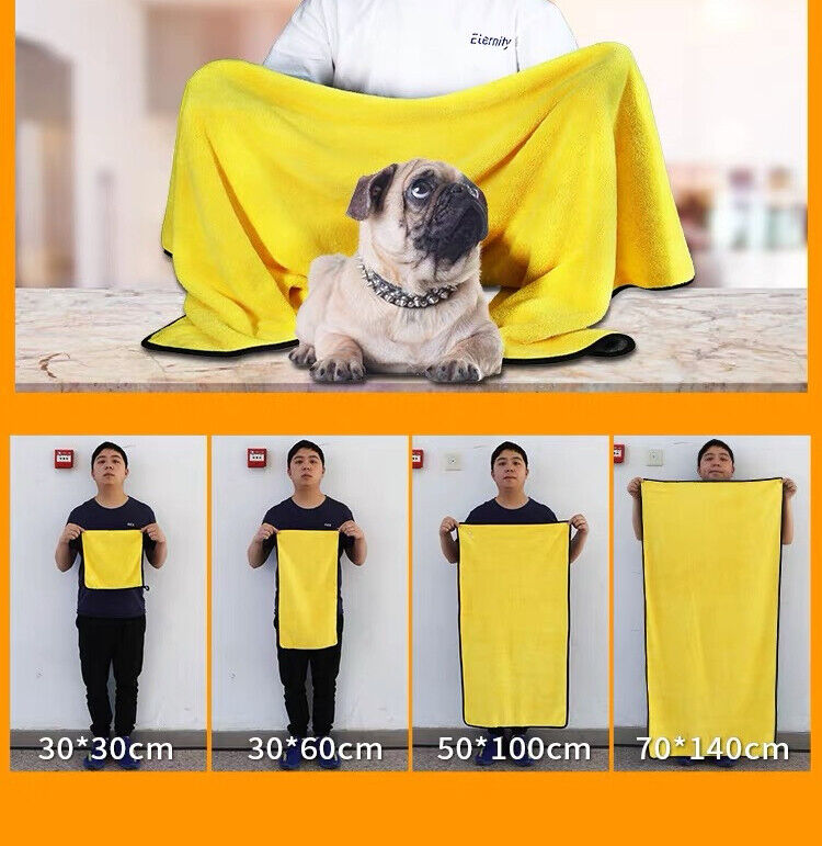 Coral Fleece Pet Towel Dog Cat Quick Dry Bath Soft Absorbent Pet Bathing Towel