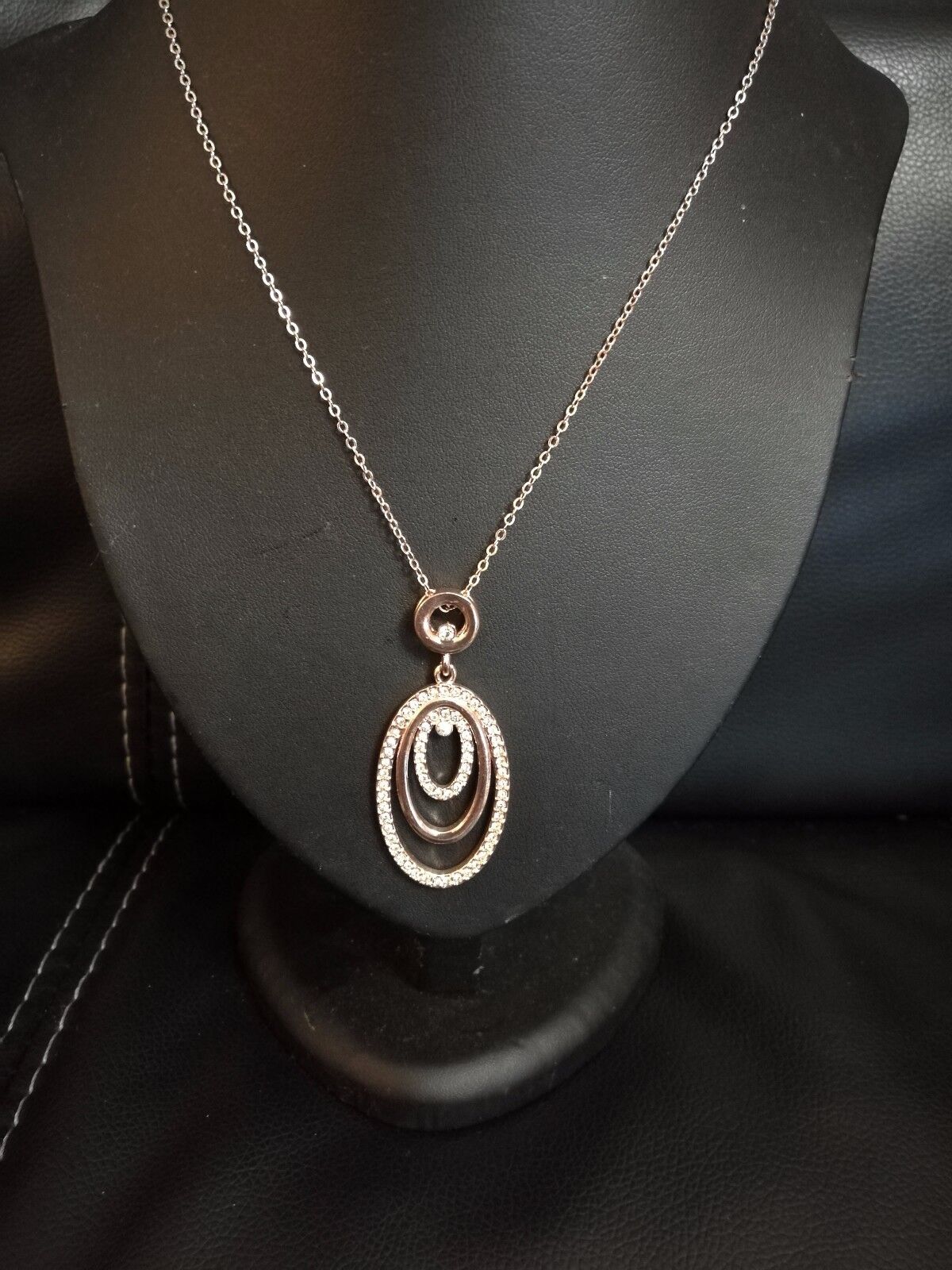 New Women Rhinestone Chain Crystal Necklace Pendant Lady's Fashion Jewelry