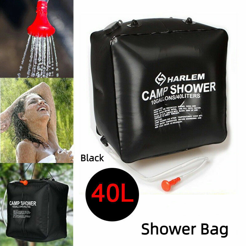 Foldable Shower Bag Solar Heat Camping Hiking Travel Water Storage Bag 20L 40L