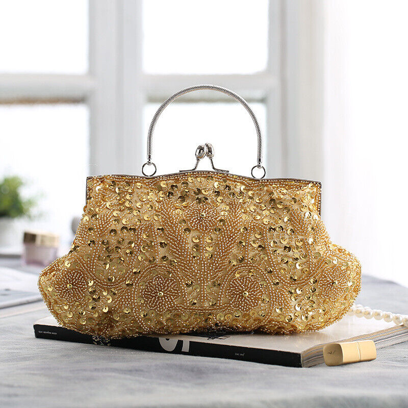 Women Fashion Glitter Party Bridal  Bag Wedding Handbag Prom Evening Clutch