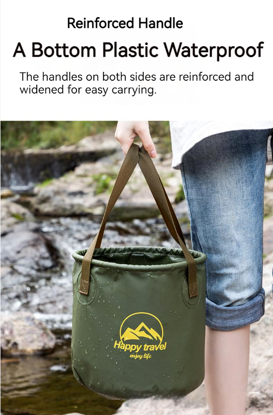 Outdoor Portable Foldable Wash Basin Travel Camping Fishing Foot Soaking Bucket