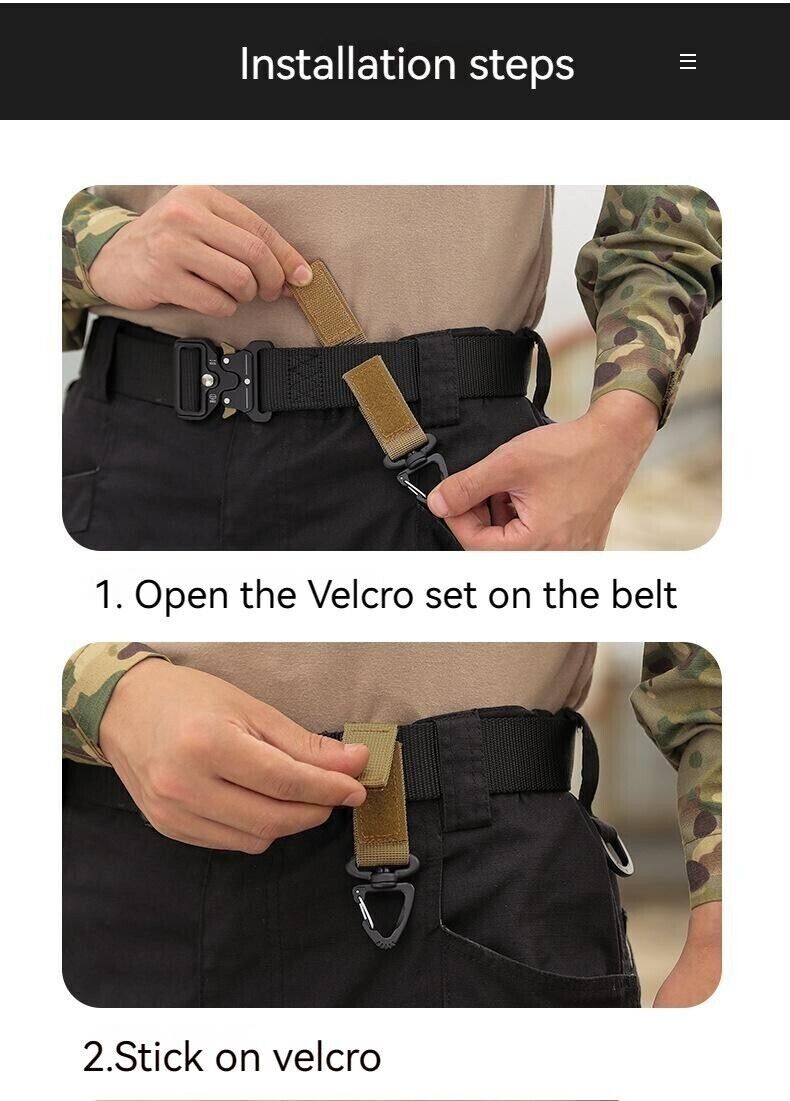 Multifunction Backpack Carabiner 360° Rotat Triangle Buckle D-ring Keychain