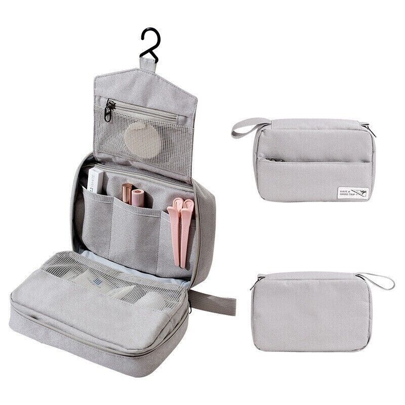 Portable Zip Hangable Toiletry bag Travel Cosmetic Organizer Storage Makeup Bag