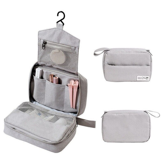 Portable Zip Hangable Toiletry bag Travel Cosmetic Organizer Storage Makeup Bag